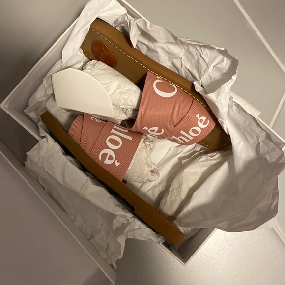 Chloe woody sandal in pink - Picture 1 of 5